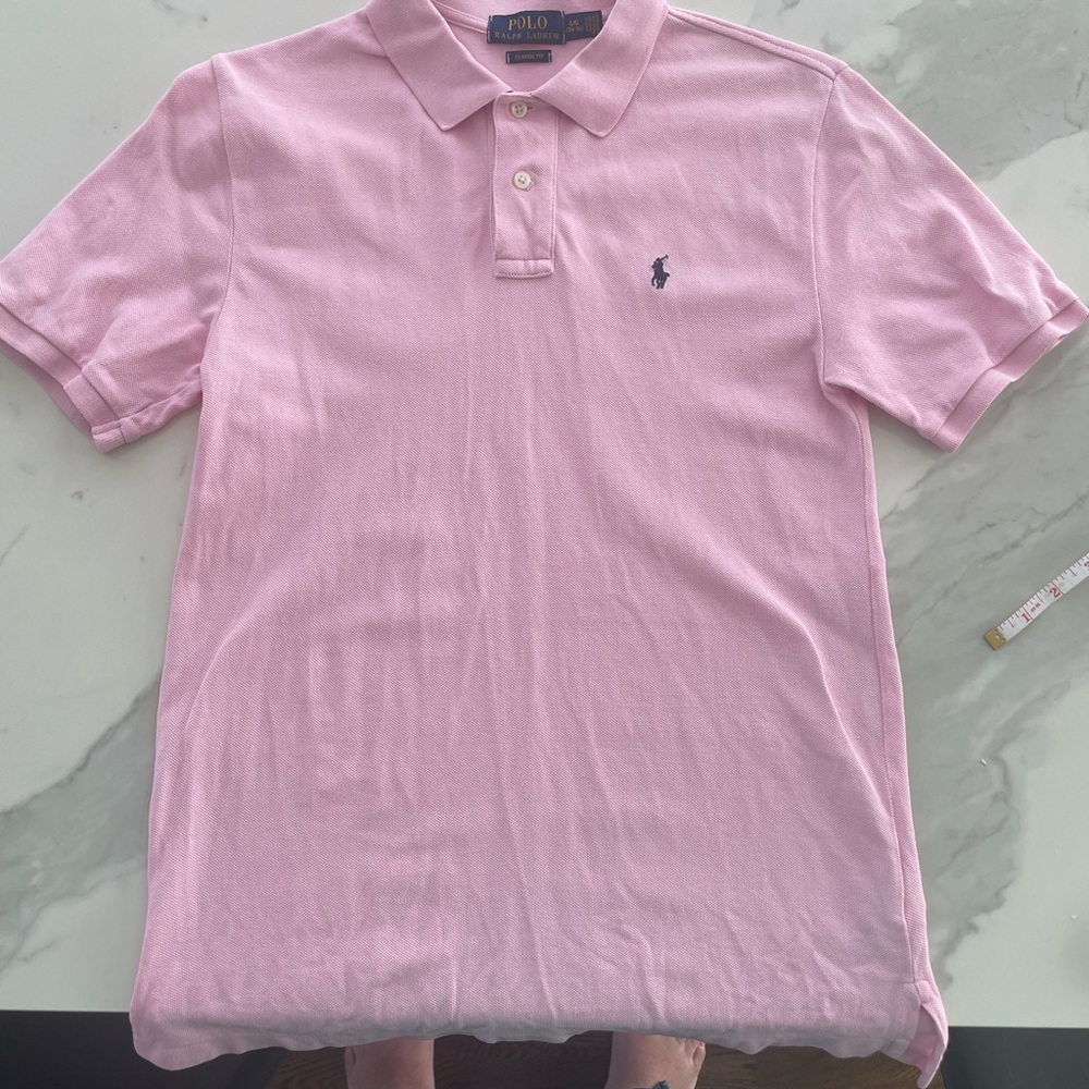 Ralph Lauren Pink Polo Shirt Classic Design